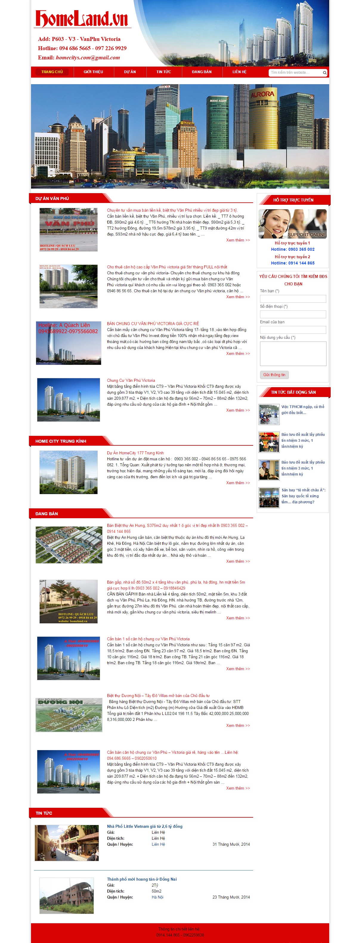 Mẫu Website Bất động sản #MS-BĐS007