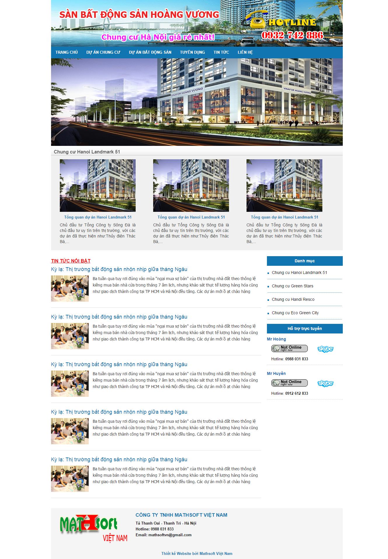 Mẫu Website Bất động sản #MS-BĐS011