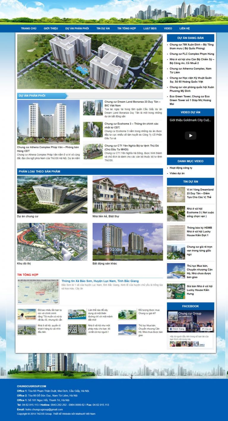 Mẫu thiết kế website bất động sản