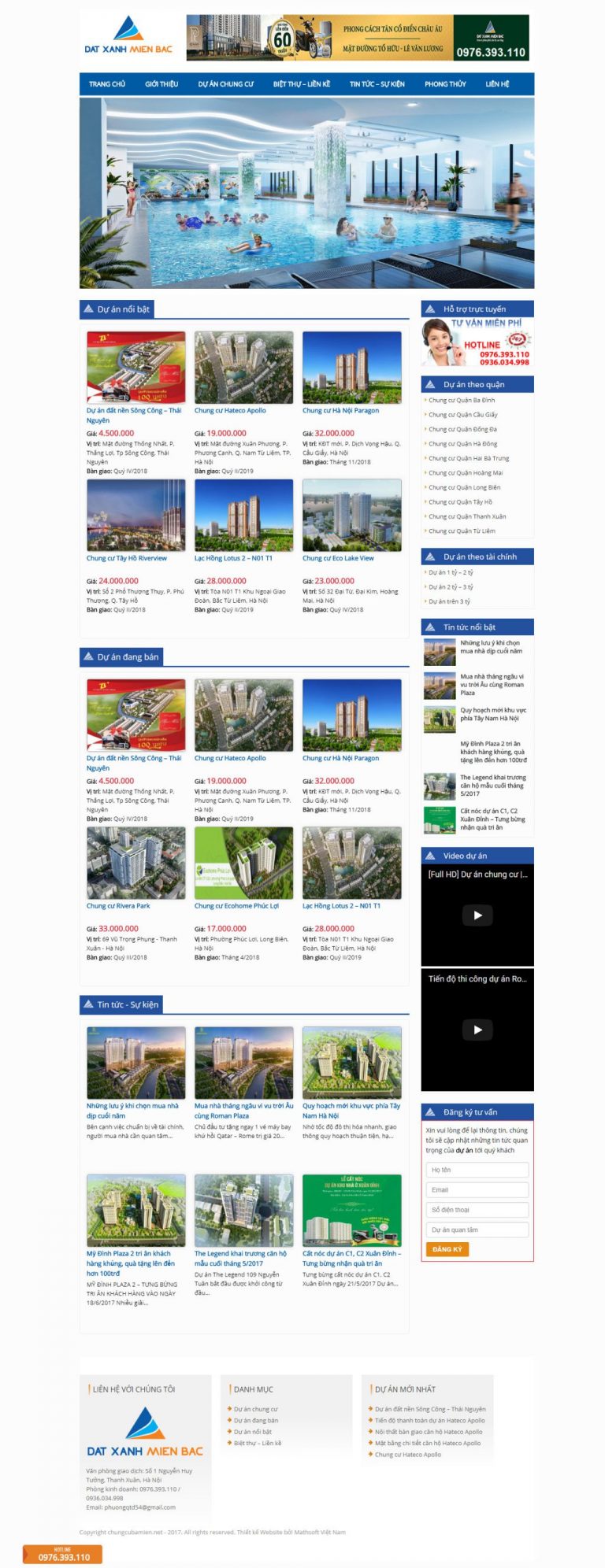 Mẫu thiết kế website bất động sản