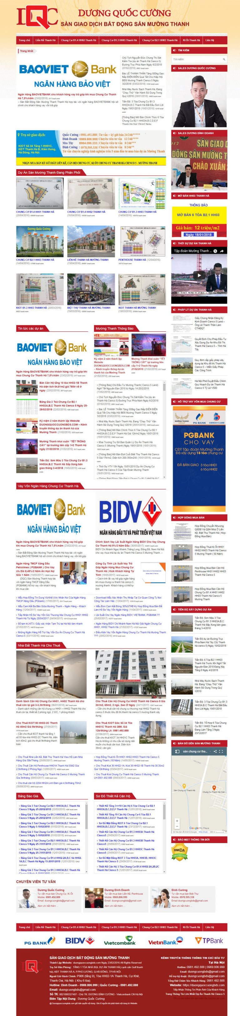 Mẫu thiết kế website bất động sản