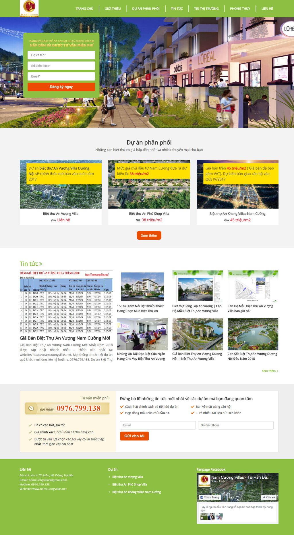 Mẫu thiết kế website bất động sản