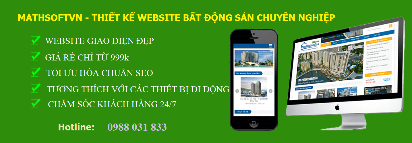thiết kế website bất động sản