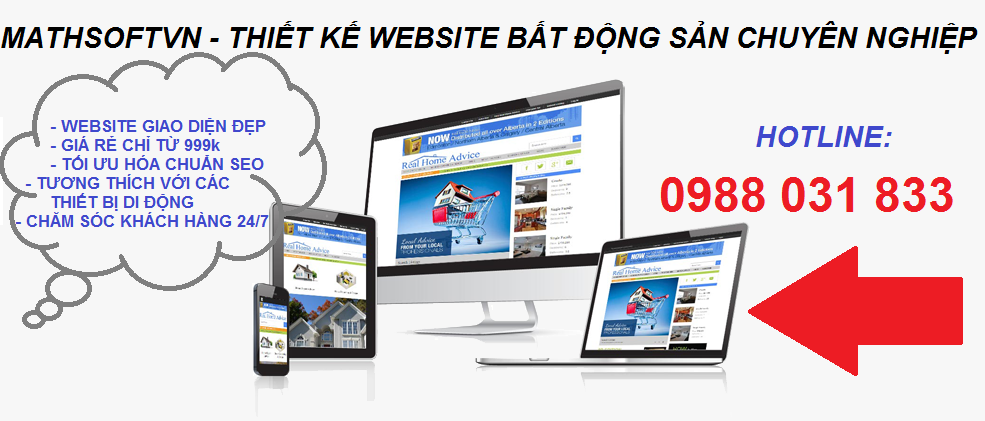 thiết kế website bất động sản