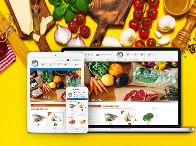 Thiết kế website Thực phẩm - Nhà hàng chuyên nghiệp giá rẻ