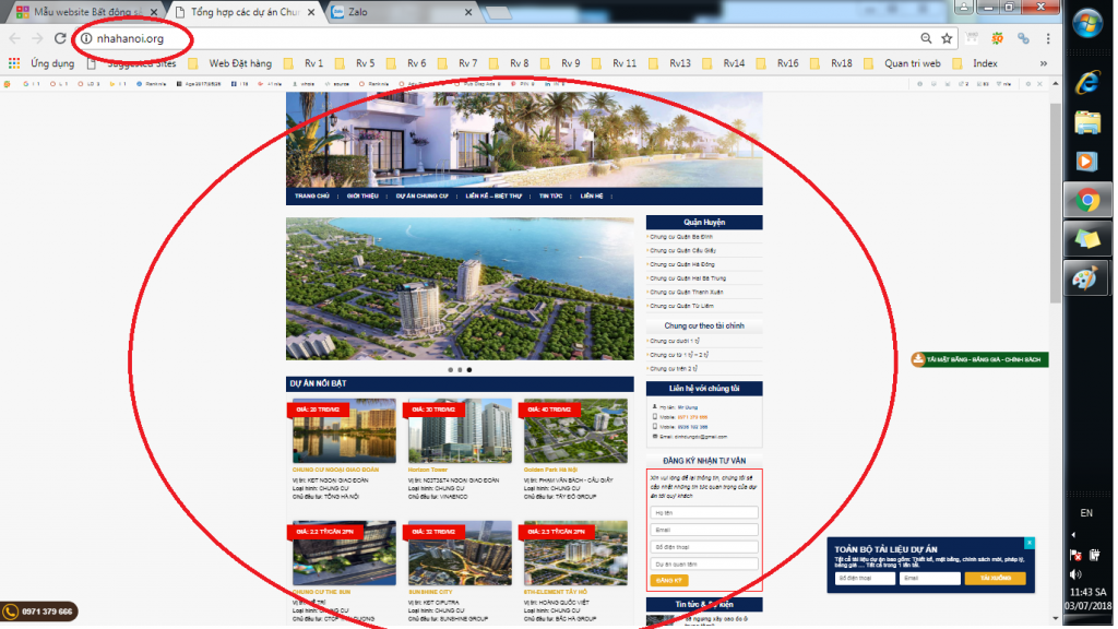 cách đăng ký thiết kế website bất động sản